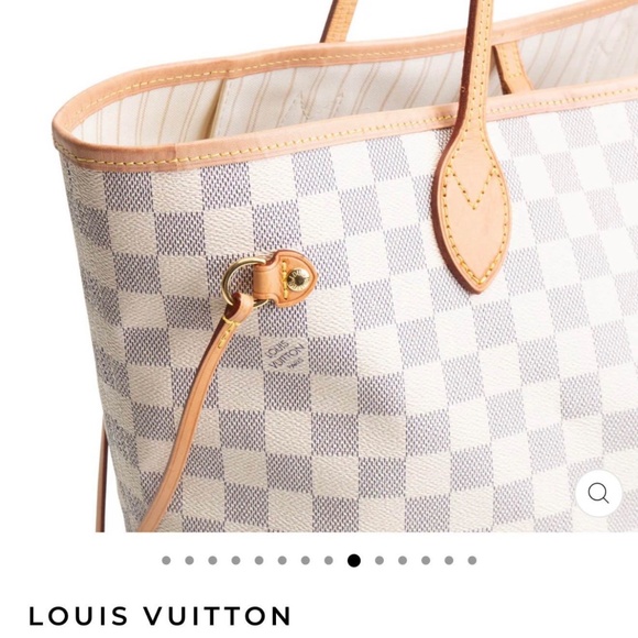 Louis Vuitton Damier Azur Neverfull Bag & Pouch - Picture 5 of 5